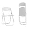 Flash Furniture White Plastic Folding Chair, PK2 2-RUT-I-WHITE-GG - alternate 1